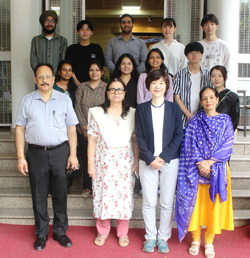 Japanese students visits Panjab University under Student Exchange Program